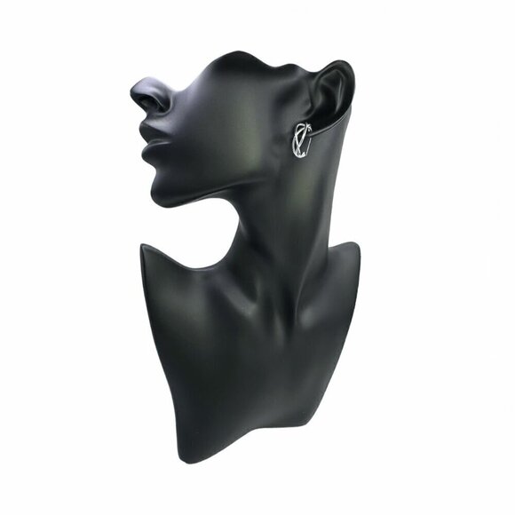 NWT Minimalist Stud Hoop Earrings S925 Sterling Silver Stamped Classic - Picture 6 of 8